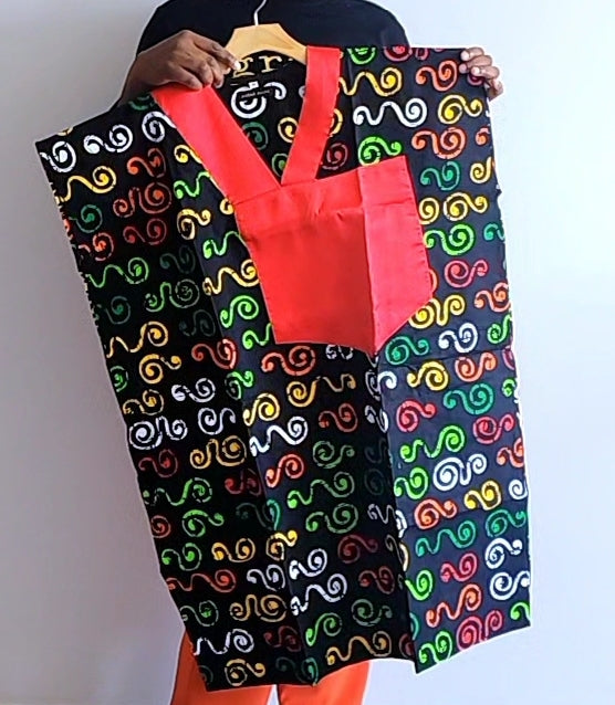 100% Cotton Midi African Print Dress