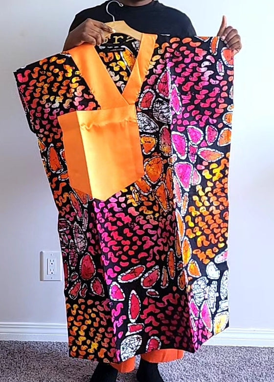 100% Cotton Midi African Print Dress
