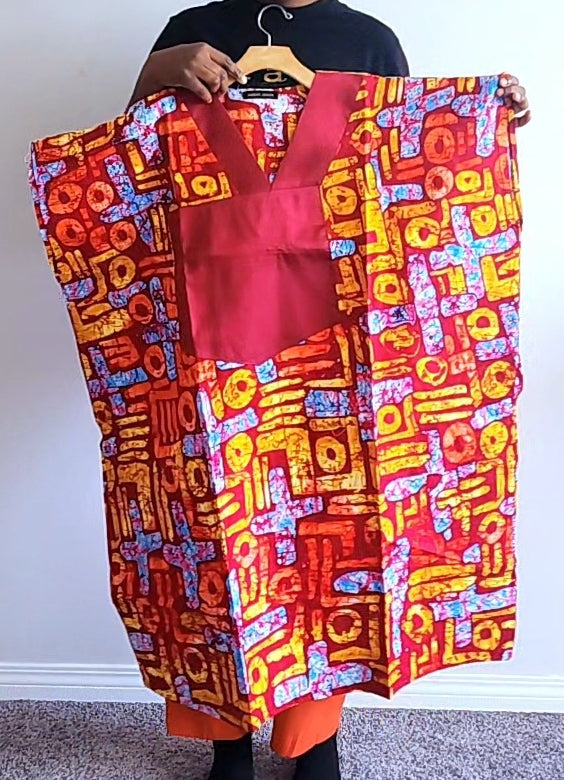 100% Cotton Midi African Print Dress
