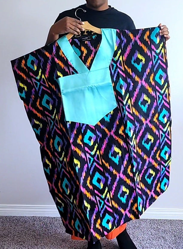 100% Cotton Midi African Print Dress