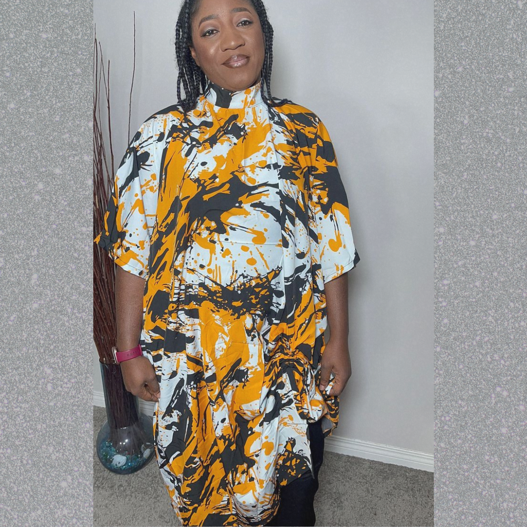 Boubou with side pull-up