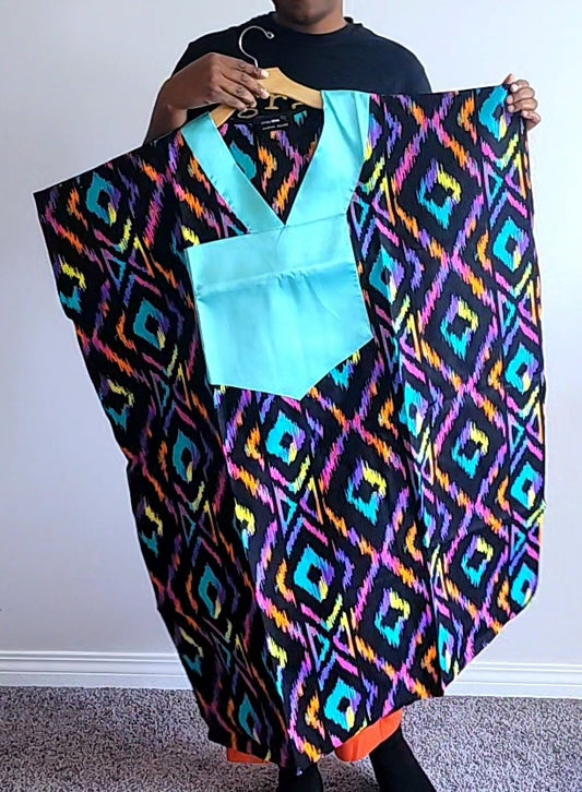 100% Cotton Midi African Print Dress